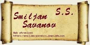 Smiljan Savanov vizit kartica